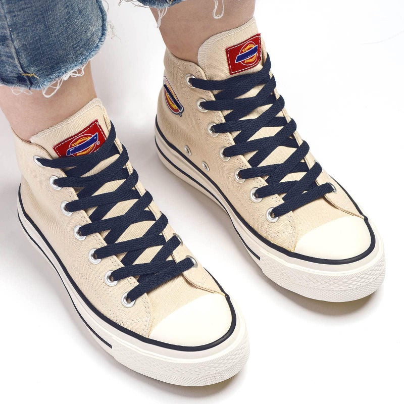 Stepace [2 Pairs Flat Shoe Laces for Sneakers 5/16" Width 30"-72" Length 26 Color Shoelaces Navy Blue 30"(76 cm) - Image 3